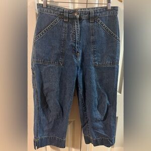 Bill Blass Vintage Jean 90’s/Y2K Women’s High Rise Wide Leg Capri Pants Size 12